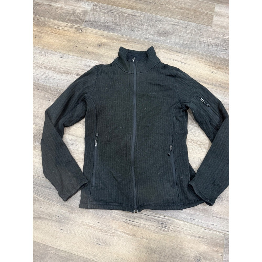 Patagonia Womens Better Sweater Full Zip Jacket Black 25585 Fleece Size S Cables
